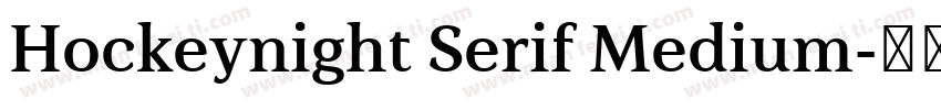 Hockeynight Serif Medium字体转换
